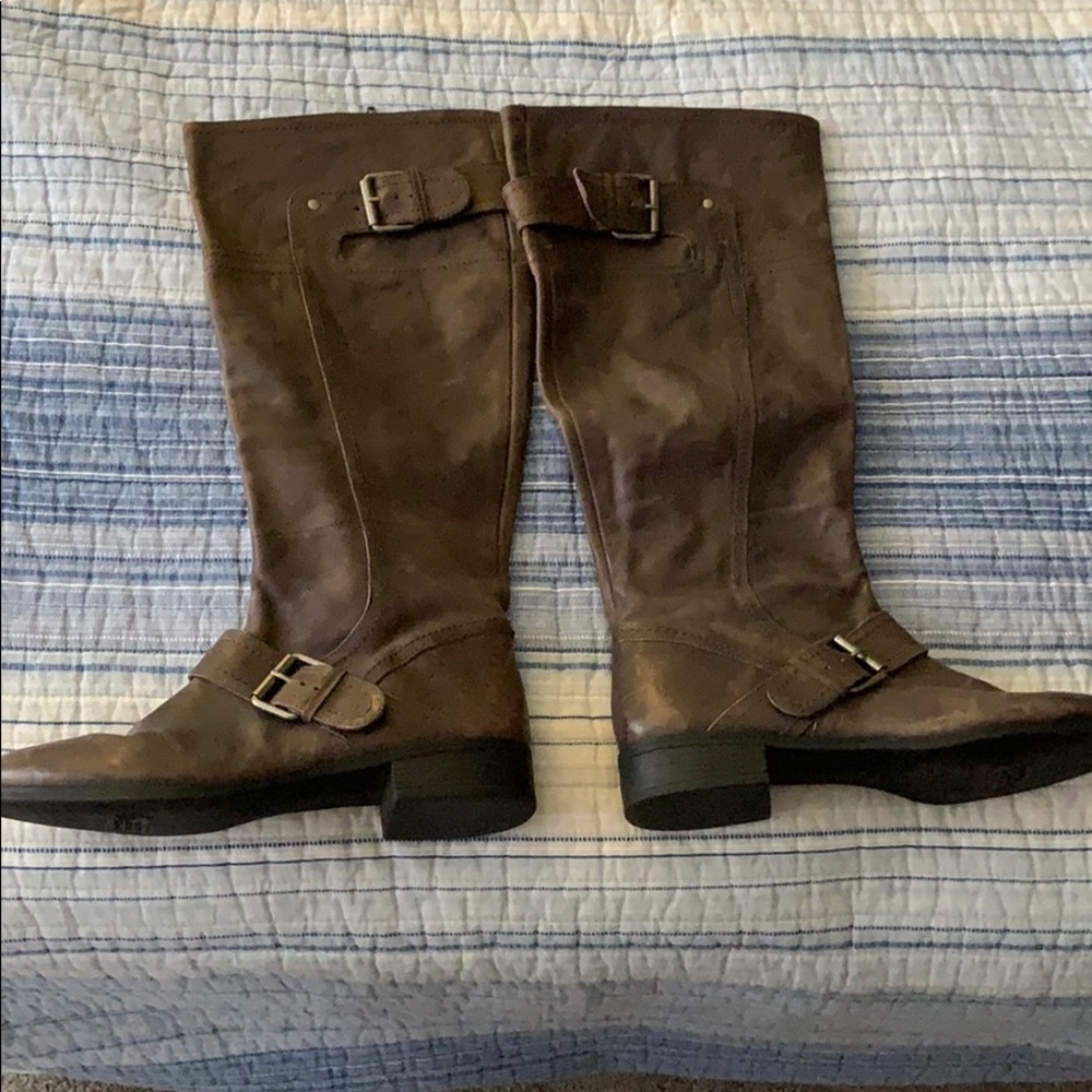 Nine west vintage america grey leather boots